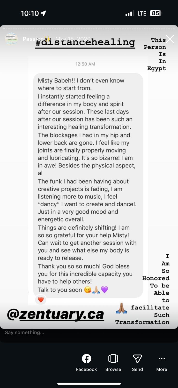 Client testimonial